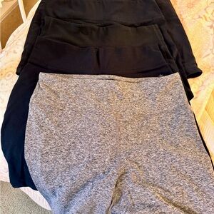 5 Pair Lot of Women's Athletic Shorts - Black and Gray